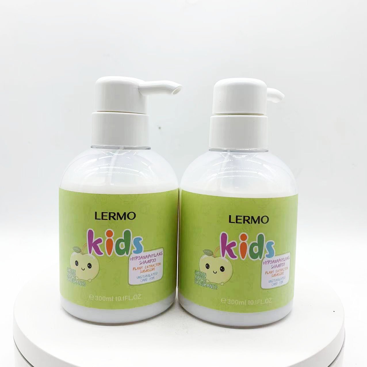 Private Label LERMO 500ml green apple children shampoo anti -frizz smoothing hair shampoo Mild no irritation kids shampoo