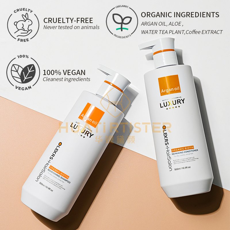 RTS Huati Sifuli OLEXRS 500ml hair care natural plant collagen argan oil 100% pure organic shampoo and conditioner