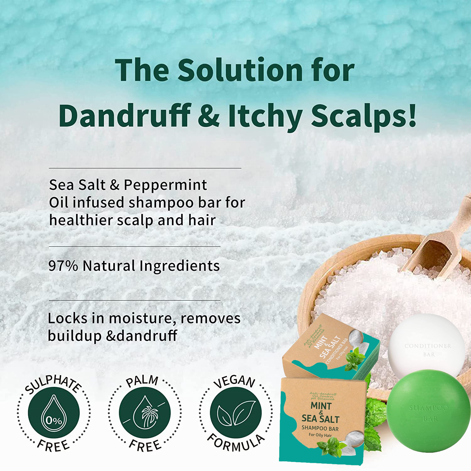 Natural Vegan Purifying Shampoo And Conditioner Bar Anti-Dandruff For All Hair Type Shampoo Soap Bars For Oil Control PH Balance