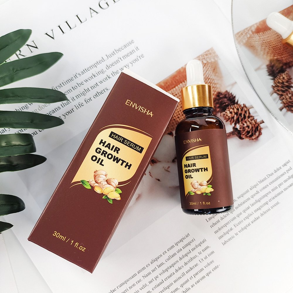 Private Label Fast Natural Organic Herbal Custom Men Anti Hair Loss Serum Product Ginger Hair Growth Oil for Hair Regrowth