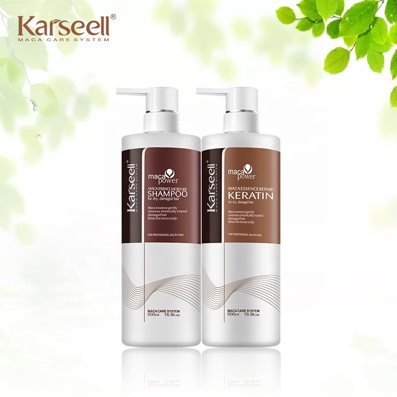 Karseell Factory Price Keratin Best Brazil Keratin Straightening Collagen Hair Repair Treatment Keratin and shampoo set