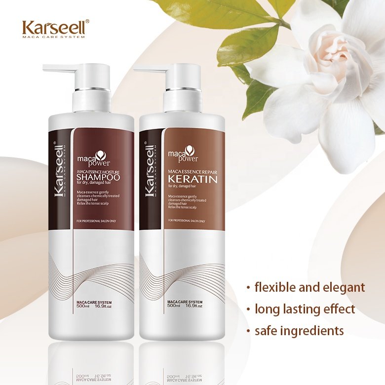 Karseell Factory Price Keratin Best Brazil Keratin Straightening Collagen Hair Repair Treatment Keratin and shampoo set