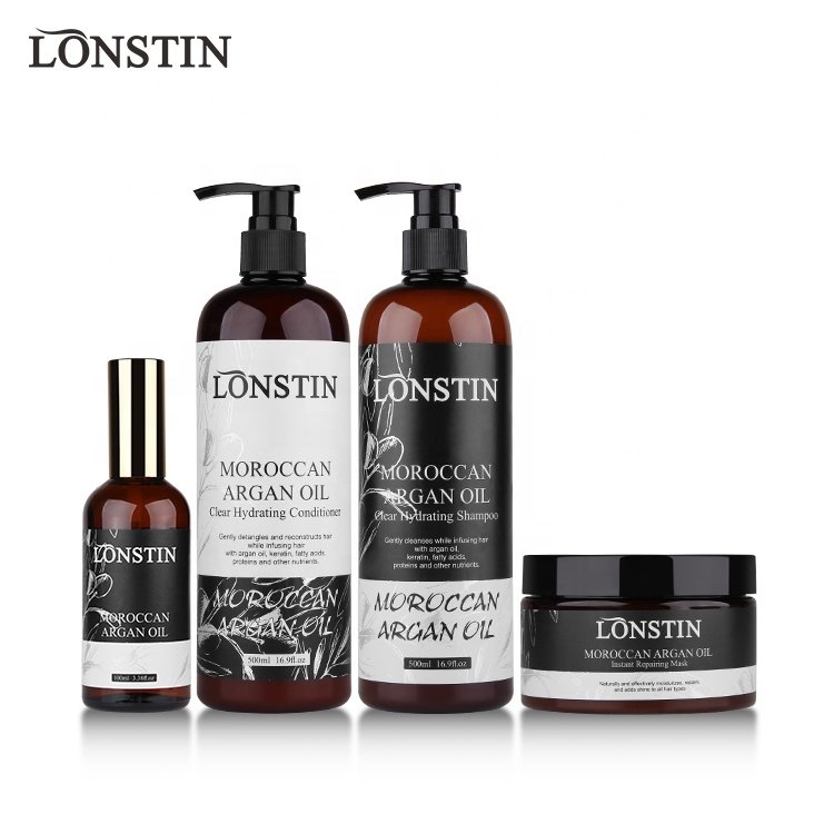 Lonstin Private Label Hair Care Product Organic Sulfate Free Moroccan Argan Oil Shampoo for anti itching