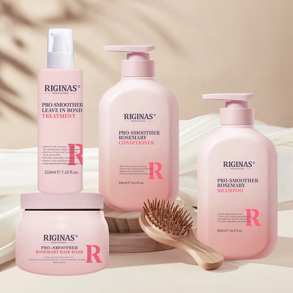 Riginas Private Label Pro-Smoother Rosemary Shampoo and conditioner Helps Strengthen Hair Care Set