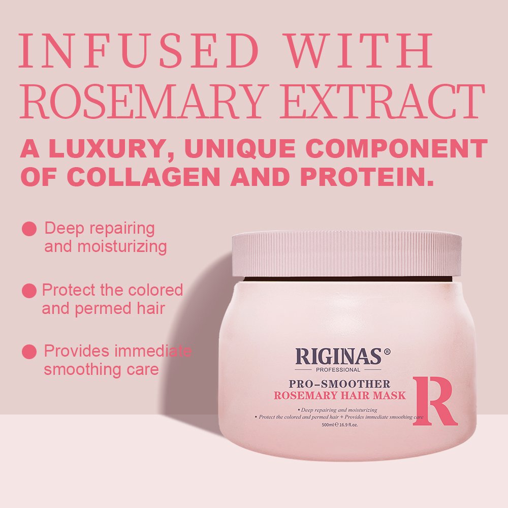 Riginas Private Label Pro-Smoother Rosemary Shampoo and conditioner Helps Strengthen Hair Care Set