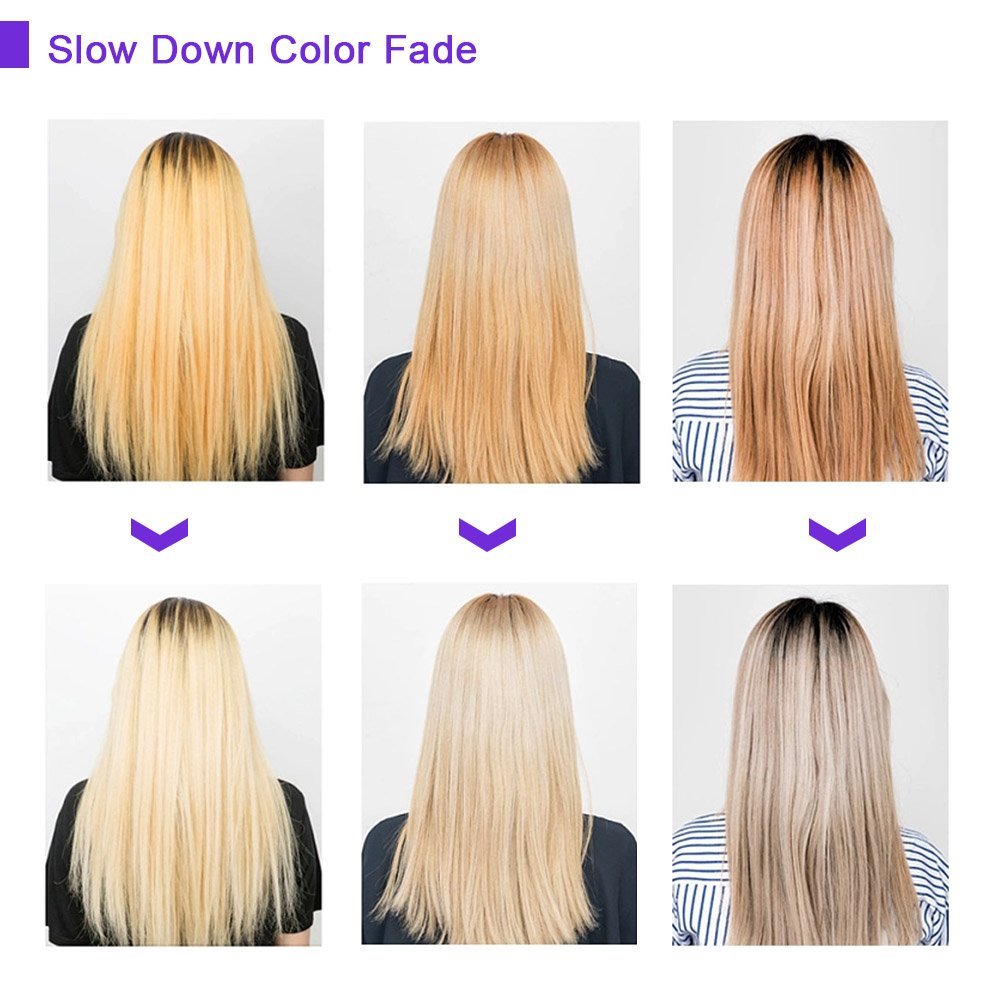 Private Label Silver Hair Shampoo Salon Purple Toning Yellow Removing Shampoo for Blonde Hair