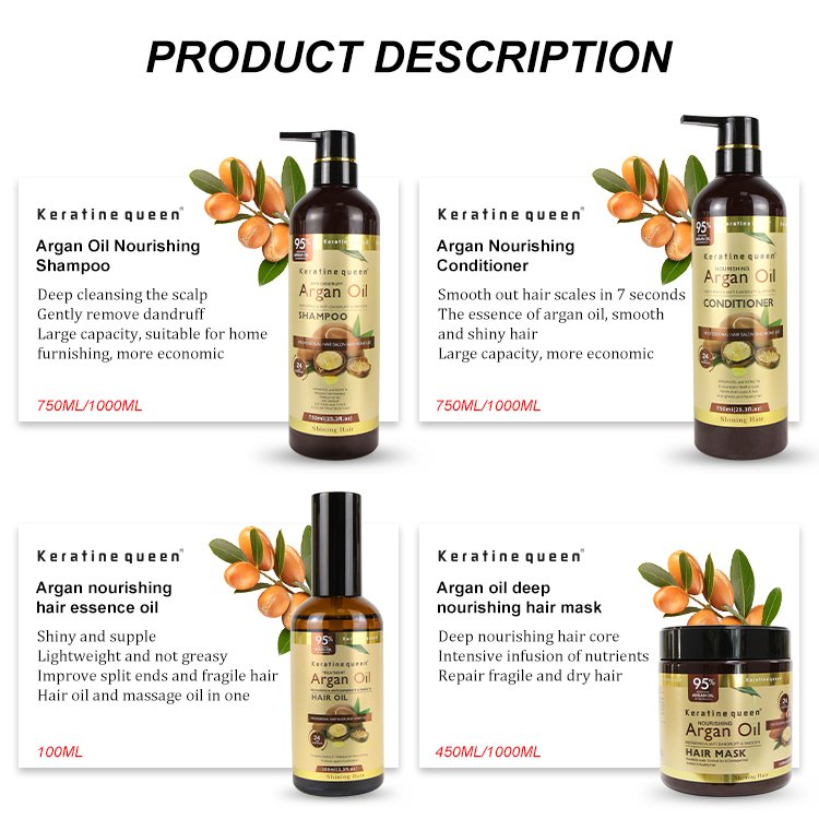 Organic Argan Oil Shampoo Moisturizing Nourishing Hair Care Natural Vegan Repairing Shampoo And Conditioner