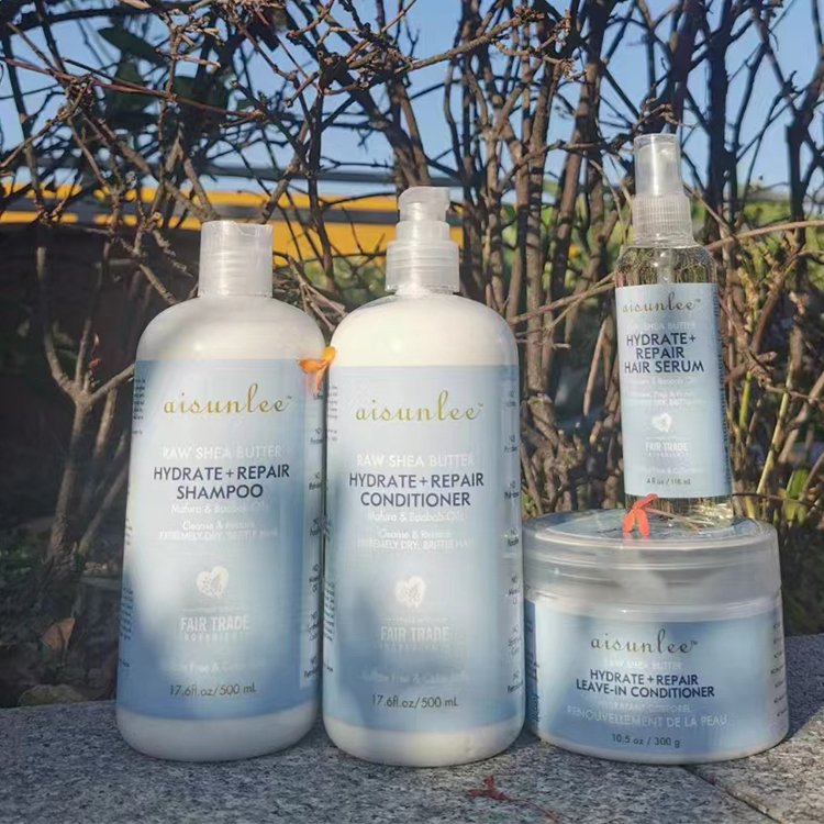 Private Label Shea Butter Hair Care Sets Repair & Hydrate Moisturizing Shampoo And Conditioner