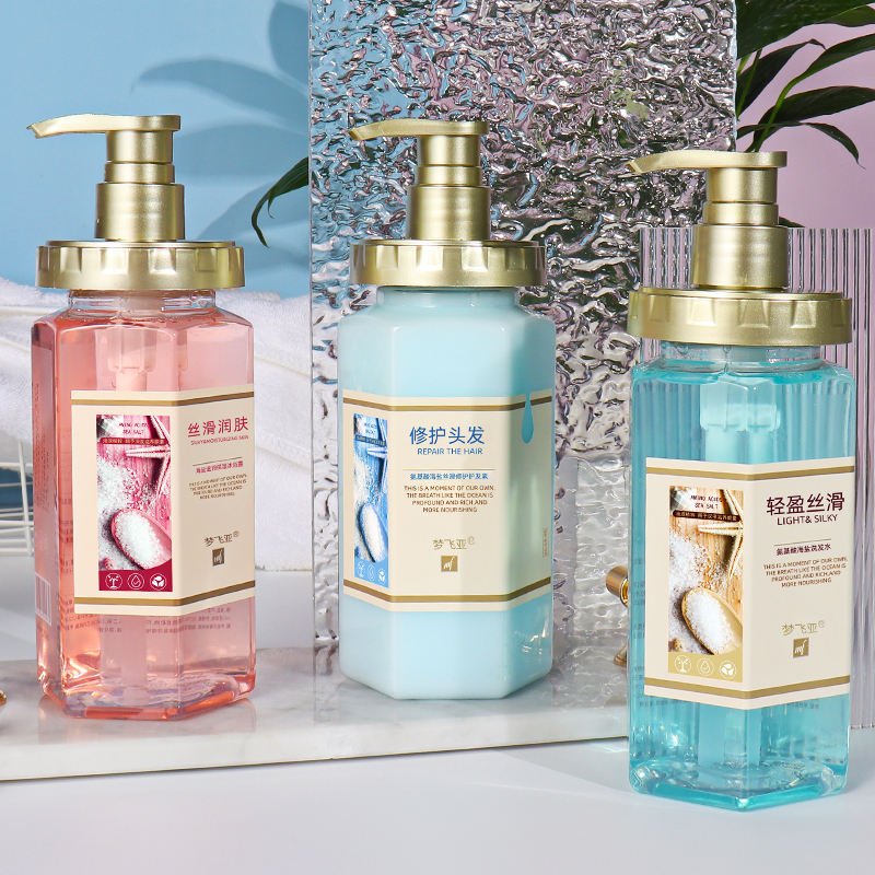 Amino acid sea salt wash and massage set hair keratin shampoo manufacturer dandruff shampoo