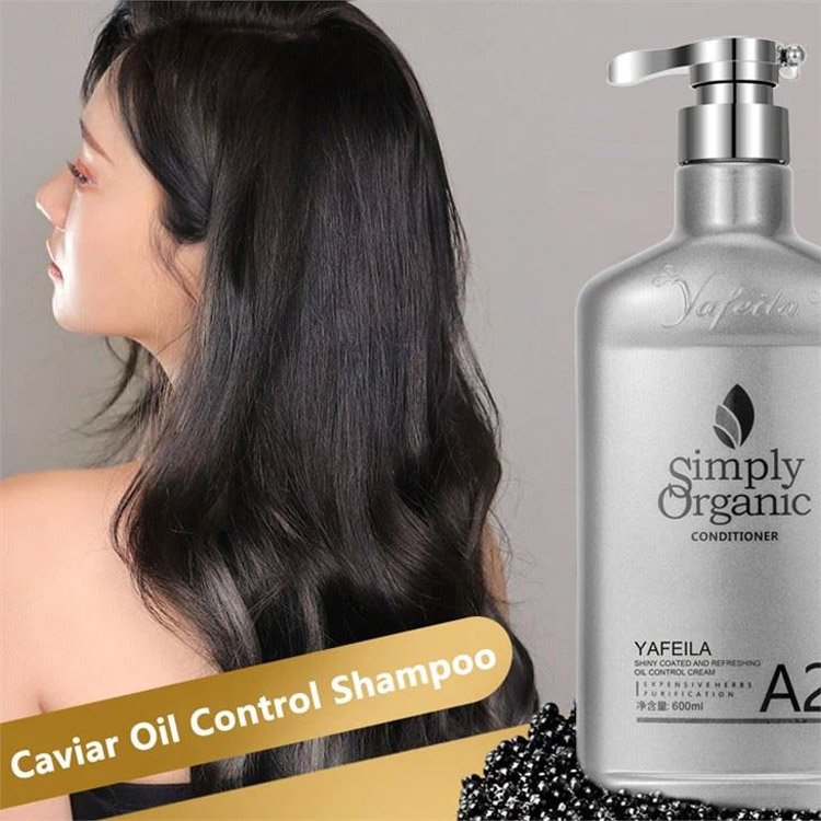 YAFEILA Gold Caviar Deep Moisture Shampoo and Conditioner For Dry, Brittle Hair, Moisturizes & Strengthens