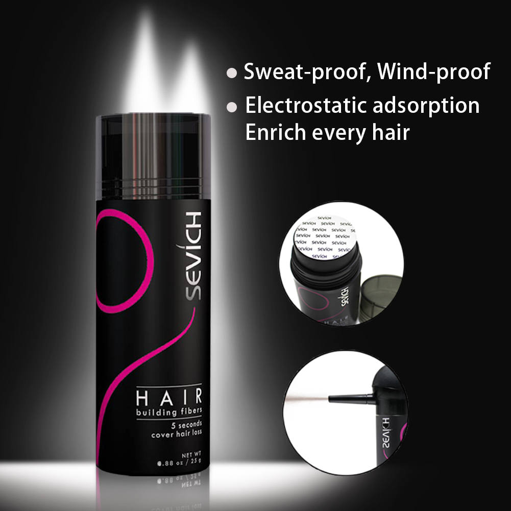 Wholesale Effective Multi-colors Thick Filling Hair Building Fibers Cover Fiber Growth Powder Black Dark Brown For Men And Women