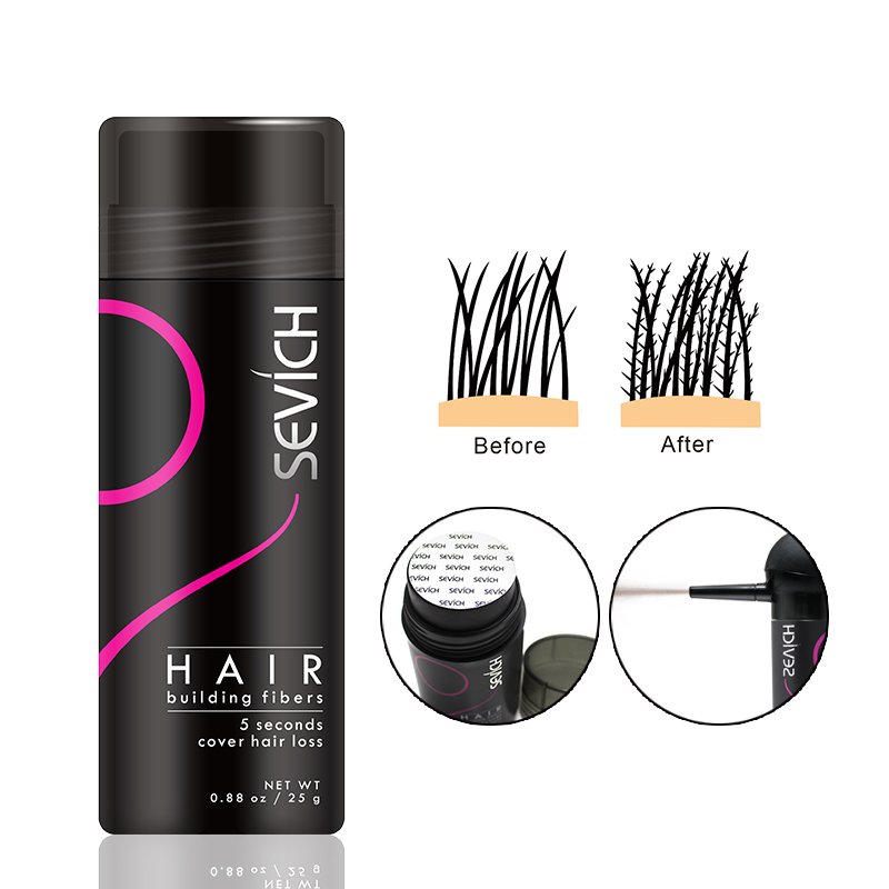 Wholesale Effective Multi-colors Thick Filling Hair Building Fibers Cover Fiber Growth Powder Black Dark Brown For Men And Women