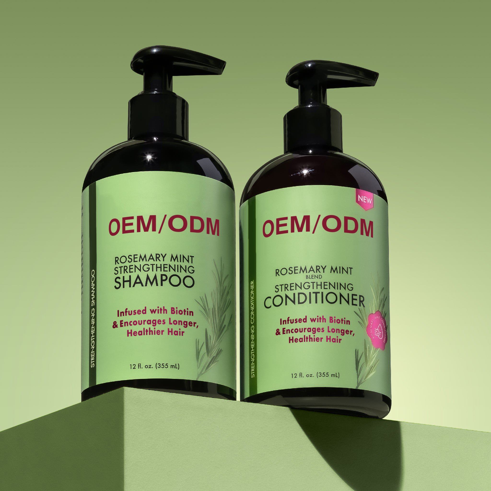 OEM ODM factory price organic and natural formula hair biotin rosemary oil shampoo and conditioner