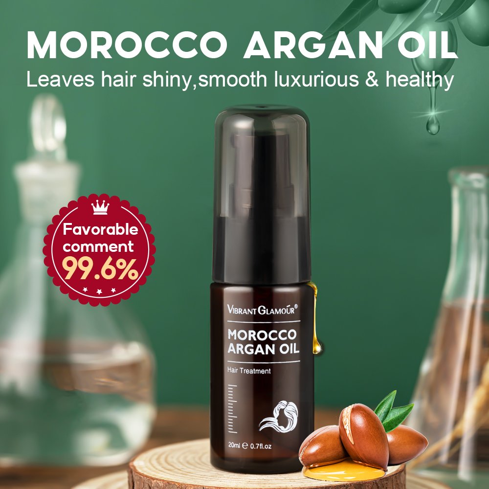 Vibrant Glamour Unisex Herbal Hair Treatment Oil 100ml Anti Hair Loss Nourishing Repair Ginseng Extract Organic Morocco Aarga