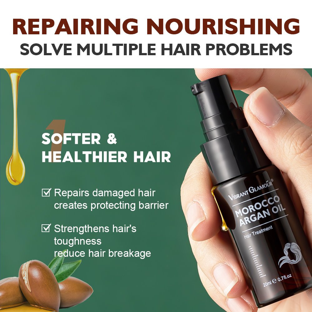 Vibrant Glamour Unisex Herbal Hair Treatment Oil 100ml Anti Hair Loss Nourishing Repair Ginseng Extract Organic Morocco Aarga