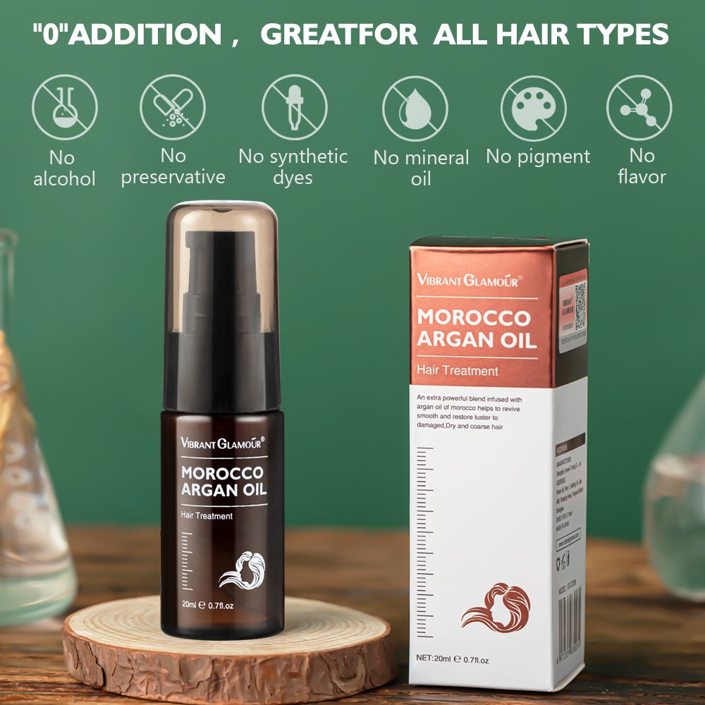 Vibrant Glamour Unisex Herbal Hair Treatment Oil 100ml Anti Hair Loss Nourishing Repair Ginseng Extract Organic Morocco Aarga