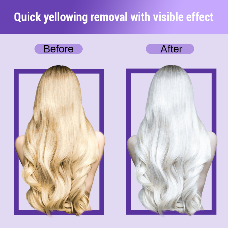 No Yellow Shampoo To Eliminate Unwanted Yellow Tones & Brassiness In Platinum, Light Blonde, Gray, Bleached, or Highlighted Hair