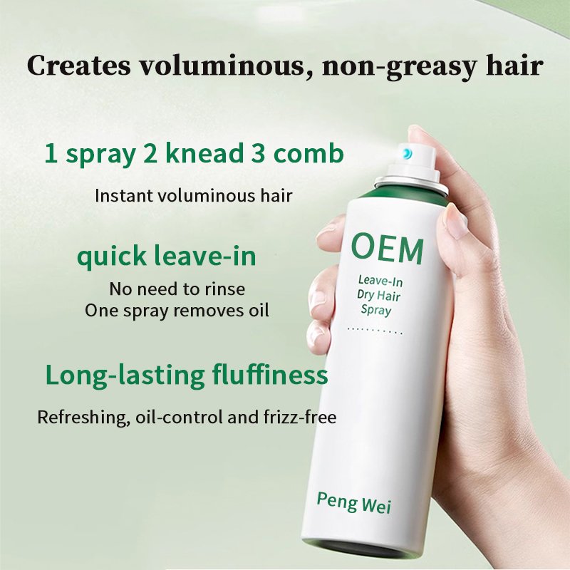 Private Label Dry Shampoo Spray Powder Long Lasting Oil Control Fluffy Dry Hair Spray