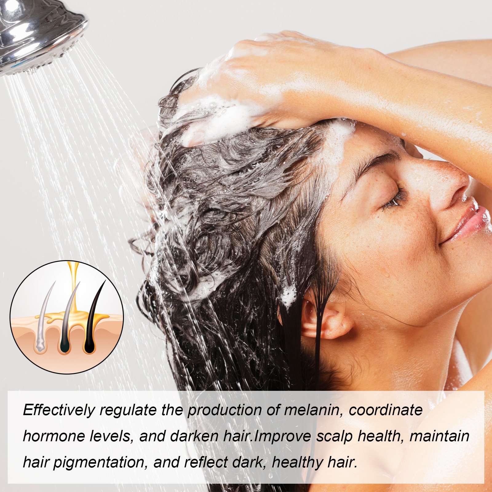 Hot selling ginseng and polygonum multiflorum essence deep moisturizing scalp repairing hair root shampoo