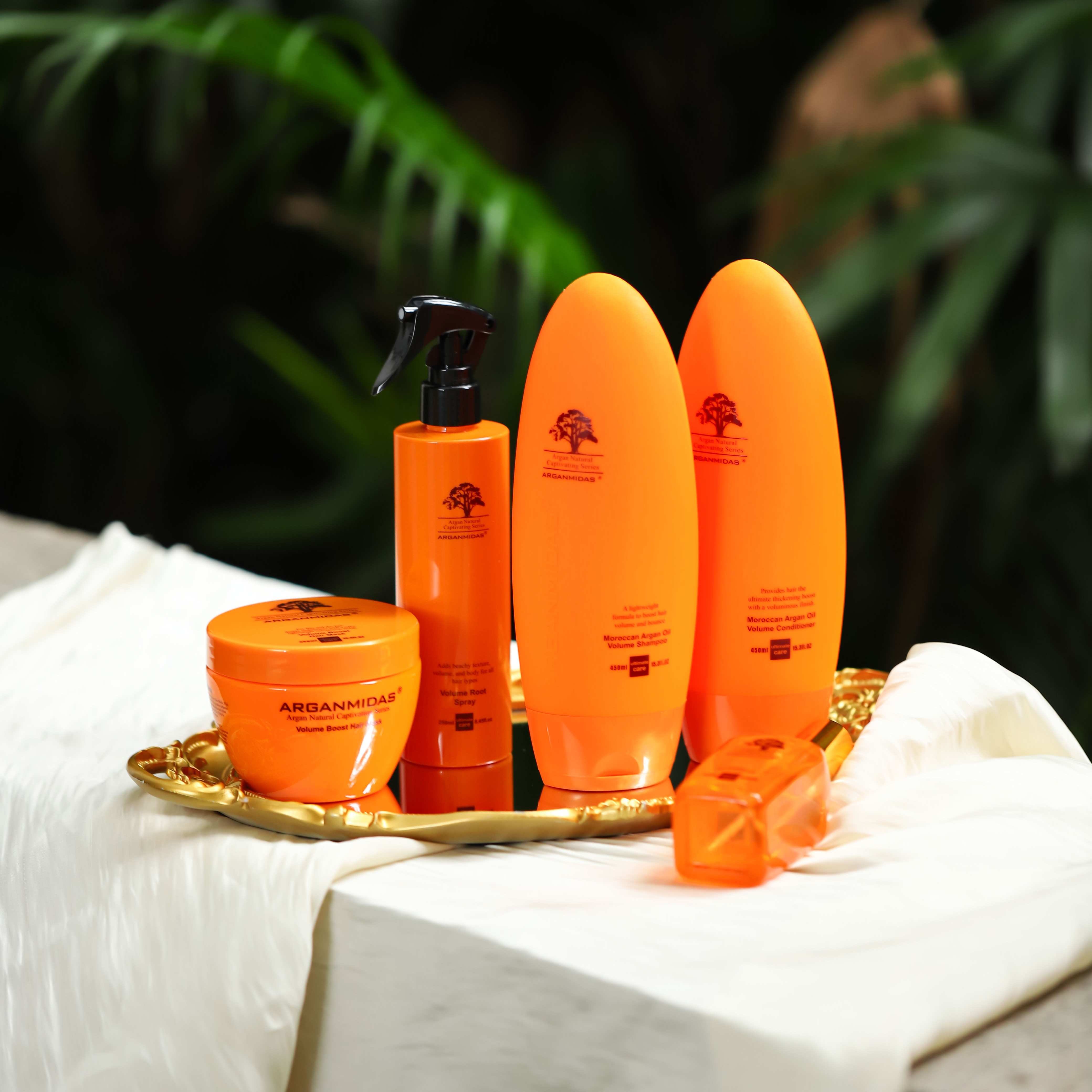 Arganmidas Volumizing Shampoo And Conditioner Set For Hair Repair Argan oil Complex Sulfate Parabens Free Hair Shampoo