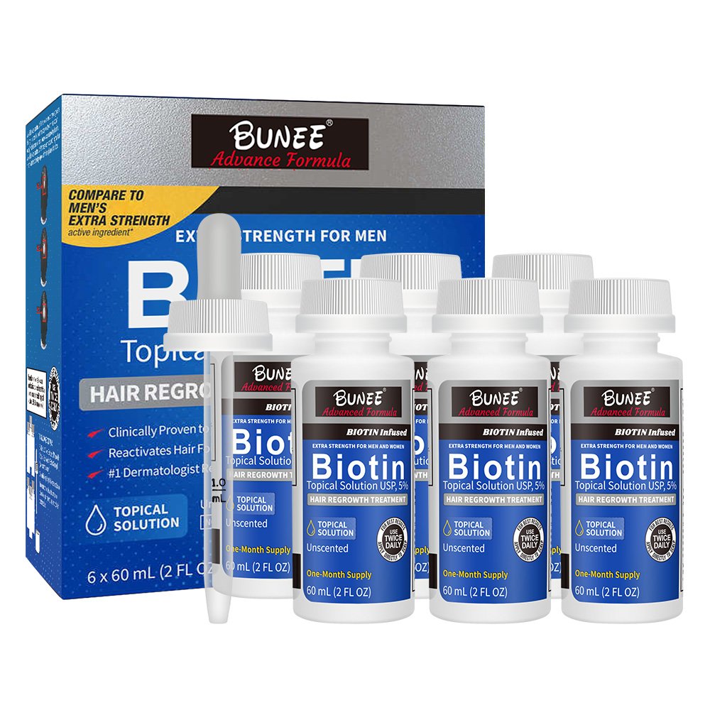 Own Brand Kirland rogane Hair Growth Serum Oil with Dropper 5% Biotina Hair Regrowth Treatment Prevents Hair Loss