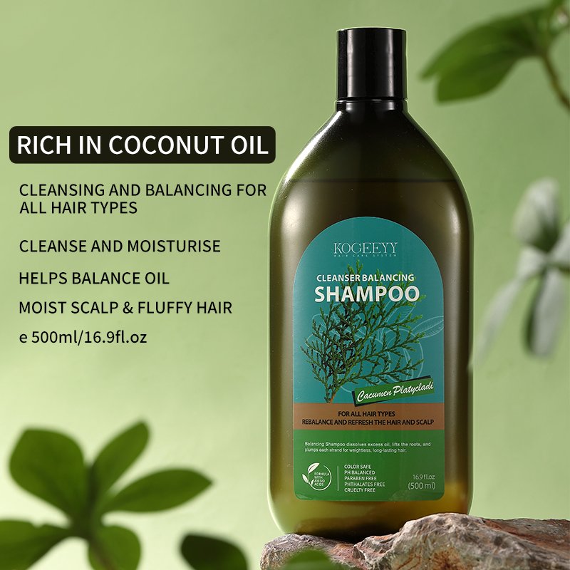 KOGEEYY Orgaic Platycladus Orientalis Leaf Extract Shampoo Nourishing Hair Care Smoothing Moisturizing Tee Tree Oil Shampoo