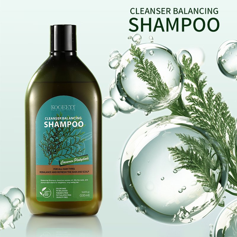 KOGEEYY Orgaic Platycladus Orientalis Leaf Extract Shampoo Nourishing Hair Care Smoothing Moisturizing Tee Tree Oil Shampoo