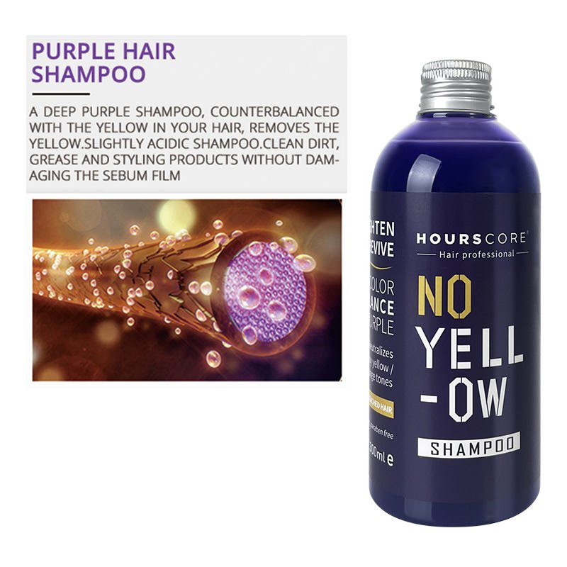 Professional Yellow Remove Color Lock Protecting Repairing 300Ml Salon Hair Dye Purple Shampoo For Blonde Bleached