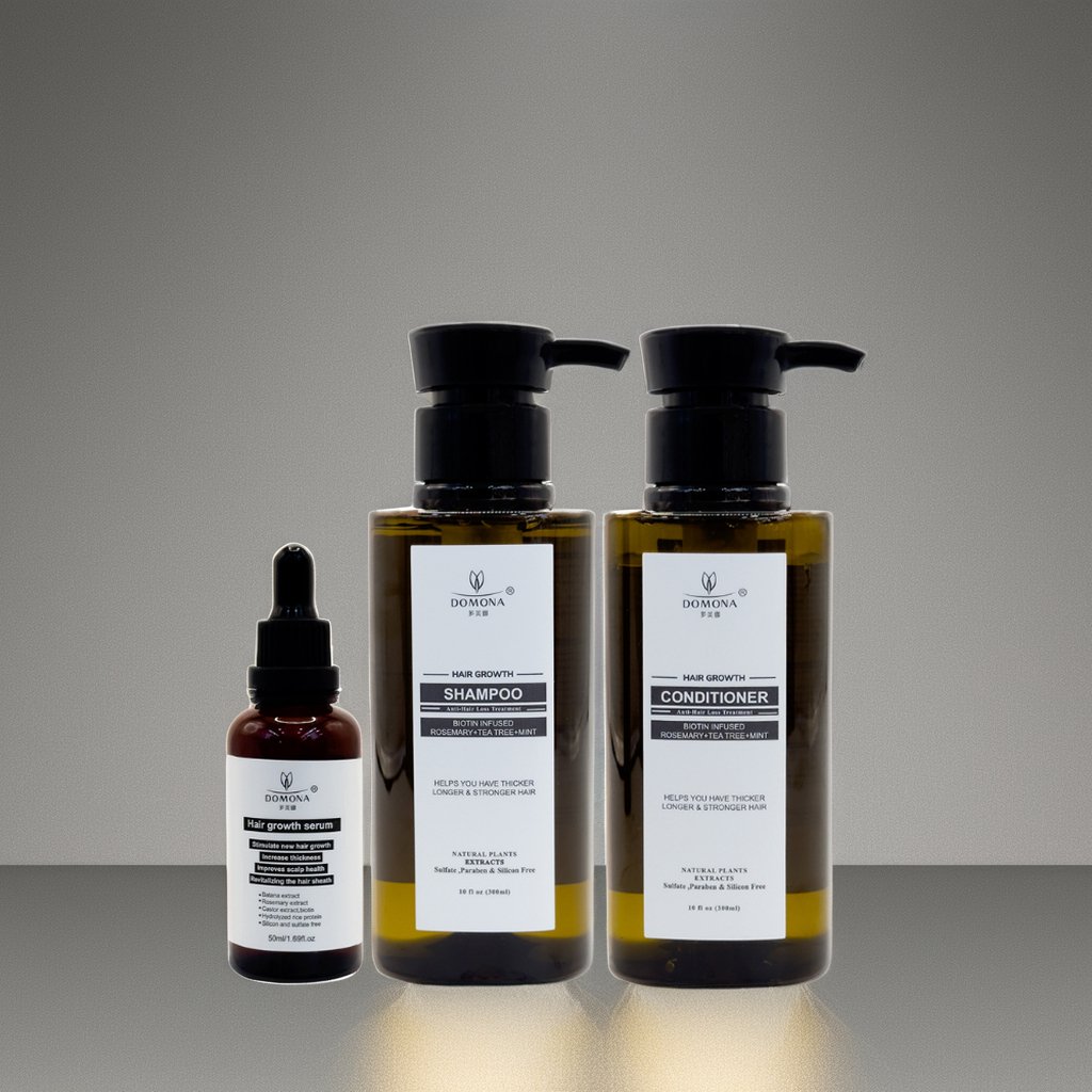 100% Natural Herbal Plants hair growth Shampoo Conditioner serum repair damaged black hair drop shipping