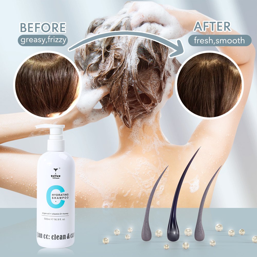 Custom Hair Care Products Organic Argan Oil Moisturizing Shampoo and Conditioner Private Label Vitamin C Nourish Shampoo