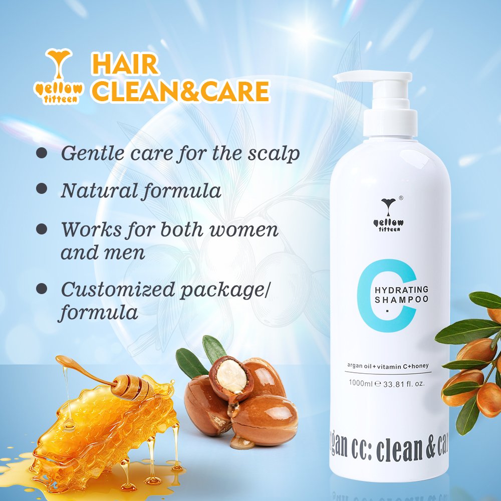 Custom Hair Care Products Organic Argan Oil Moisturizing Shampoo and Conditioner Private Label Vitamin C Nourish Shampoo