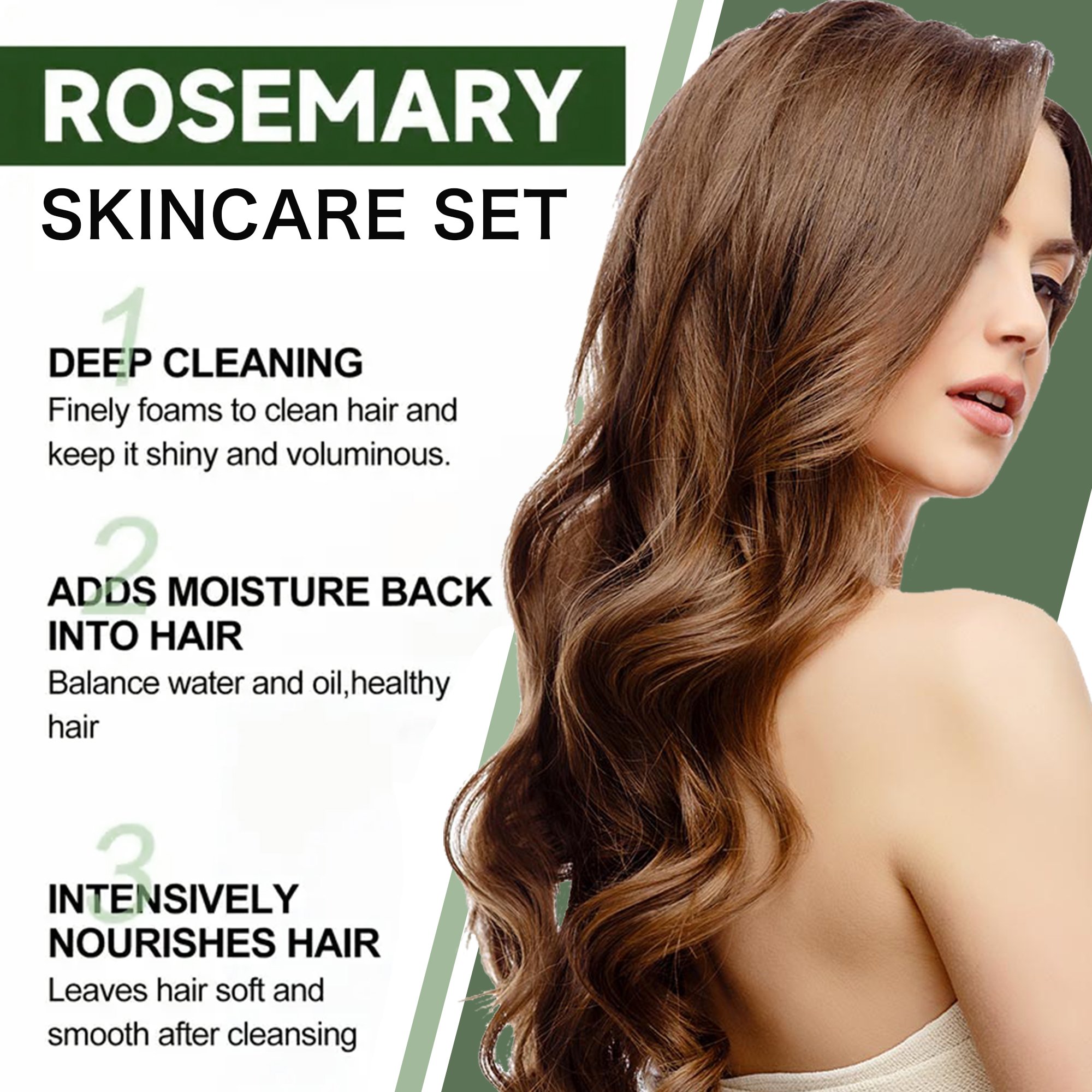 BLIW Private Label Organic Vegan Rosemary Oil Mint Strengthening Oil Control Hair Growth Shampoo Conditioner Hair Oil Masque Set