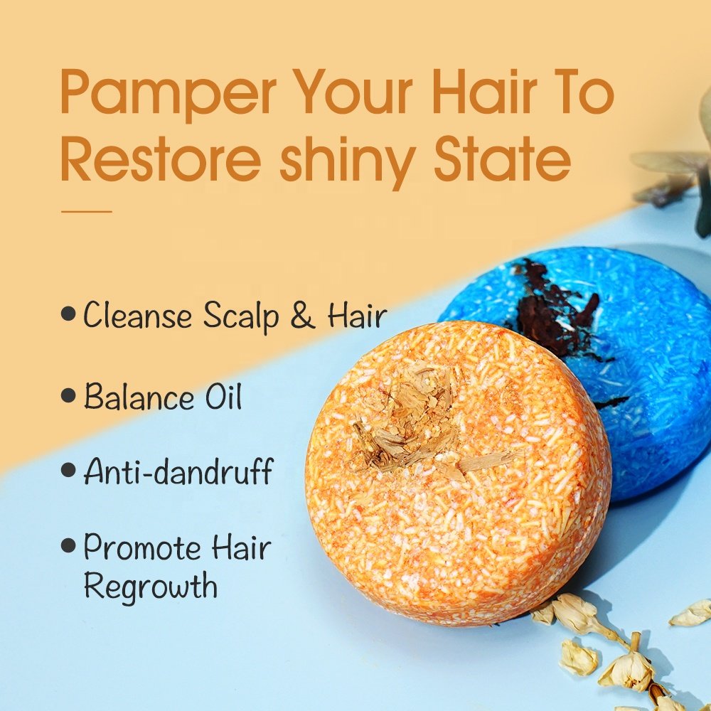 Clean Smooth Hair Sulfate Free Jasmine Organic Solid Shampoo Bar Rosemary Hair Soap