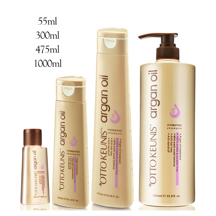 Make own logo natural straightening smooth soft sulfate free argan oil shampoo
