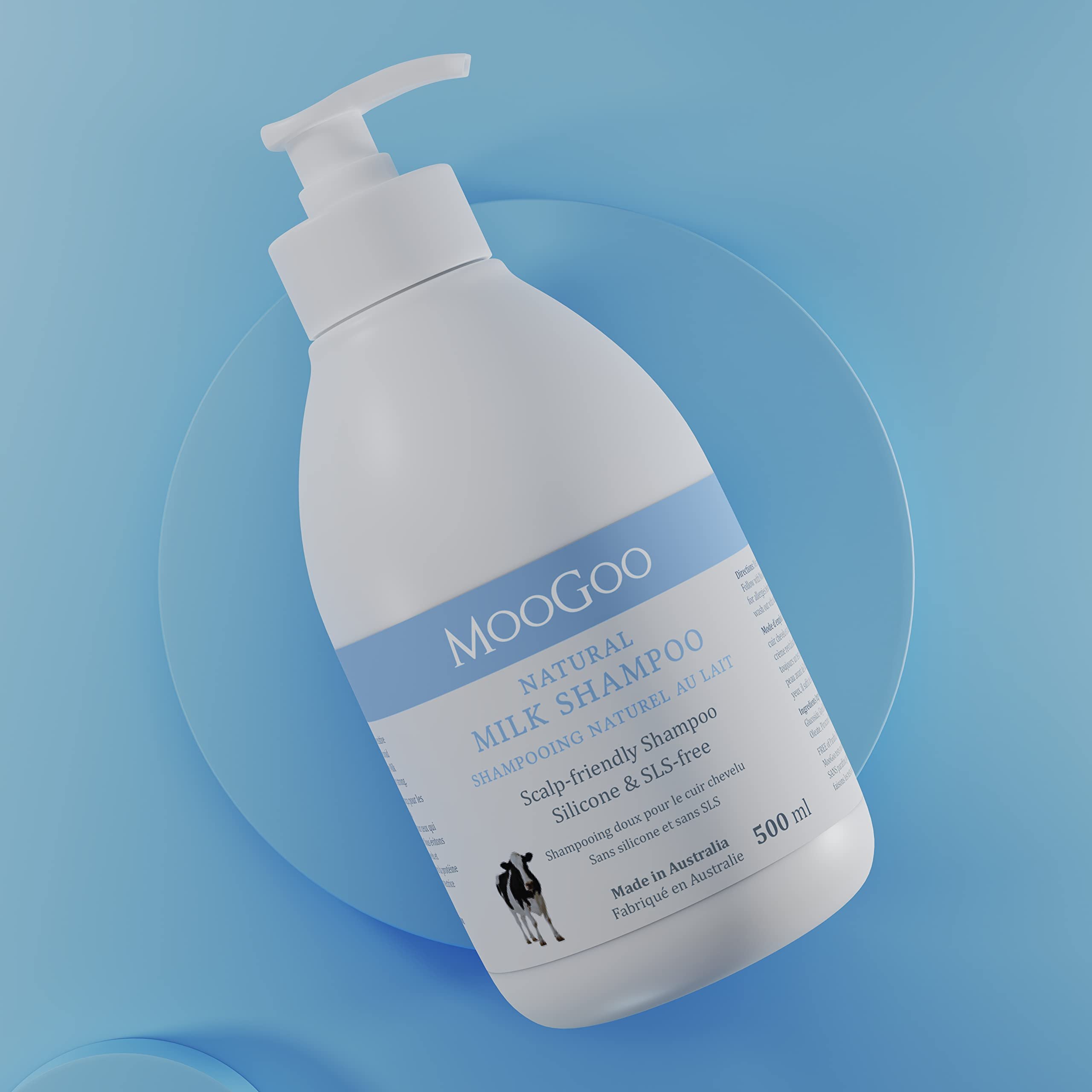 Moogoo Natural Milk Shampoo 500ml High Quality with Gentle Non-Irritating Formula for Sensitive Skin and Itchy