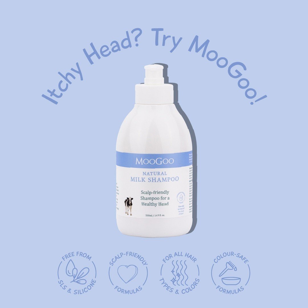 Moogoo Natural Milk Shampoo 500ml High Quality with Gentle Non-Irritating Formula for Sensitive Skin and Itchy