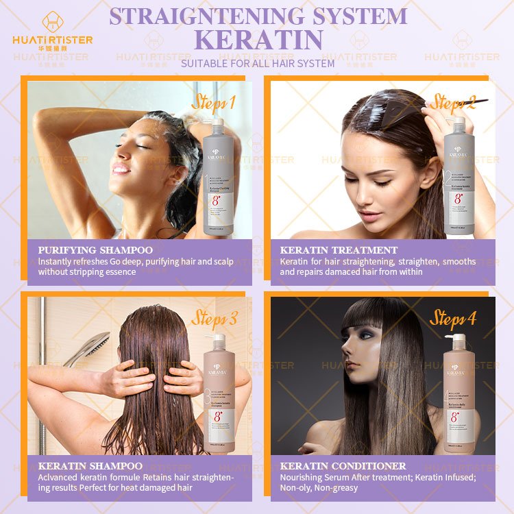 Huati Sifuli Kailamia collagen keratin hair 1000ml shampoo water circulation kit best shampoo and conditioner