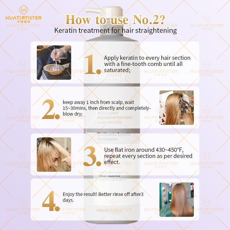 Huati Sifuli Kailamia collagen keratin hair 1000ml shampoo water circulation kit best shampoo and conditioner