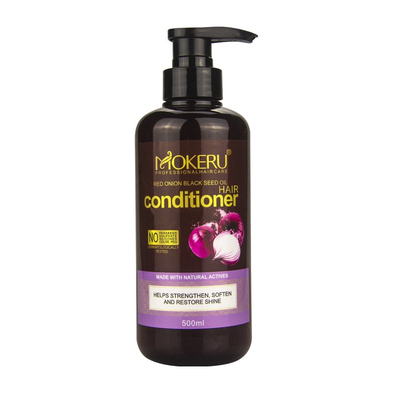 Mokeru Wholesale Price Private Label Red Onion Black Seed Oil Shampoo and Conditioner Hair Care Set Deep Nourishing Shampoo