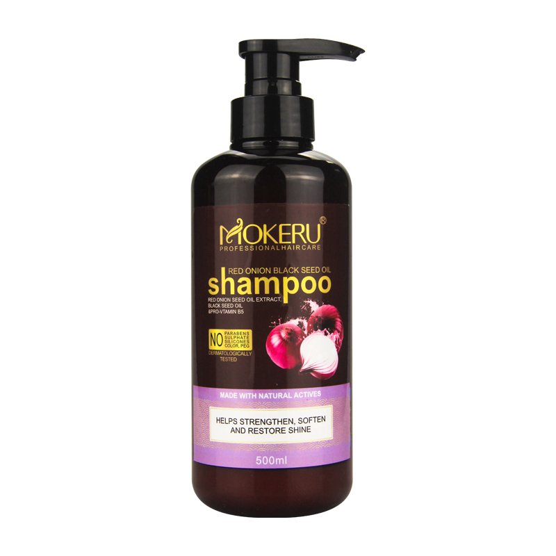 Mokeru Wholesale Price Private Label Red Onion Black Seed Oil Shampoo and Conditioner Hair Care Set Deep Nourishing Shampoo