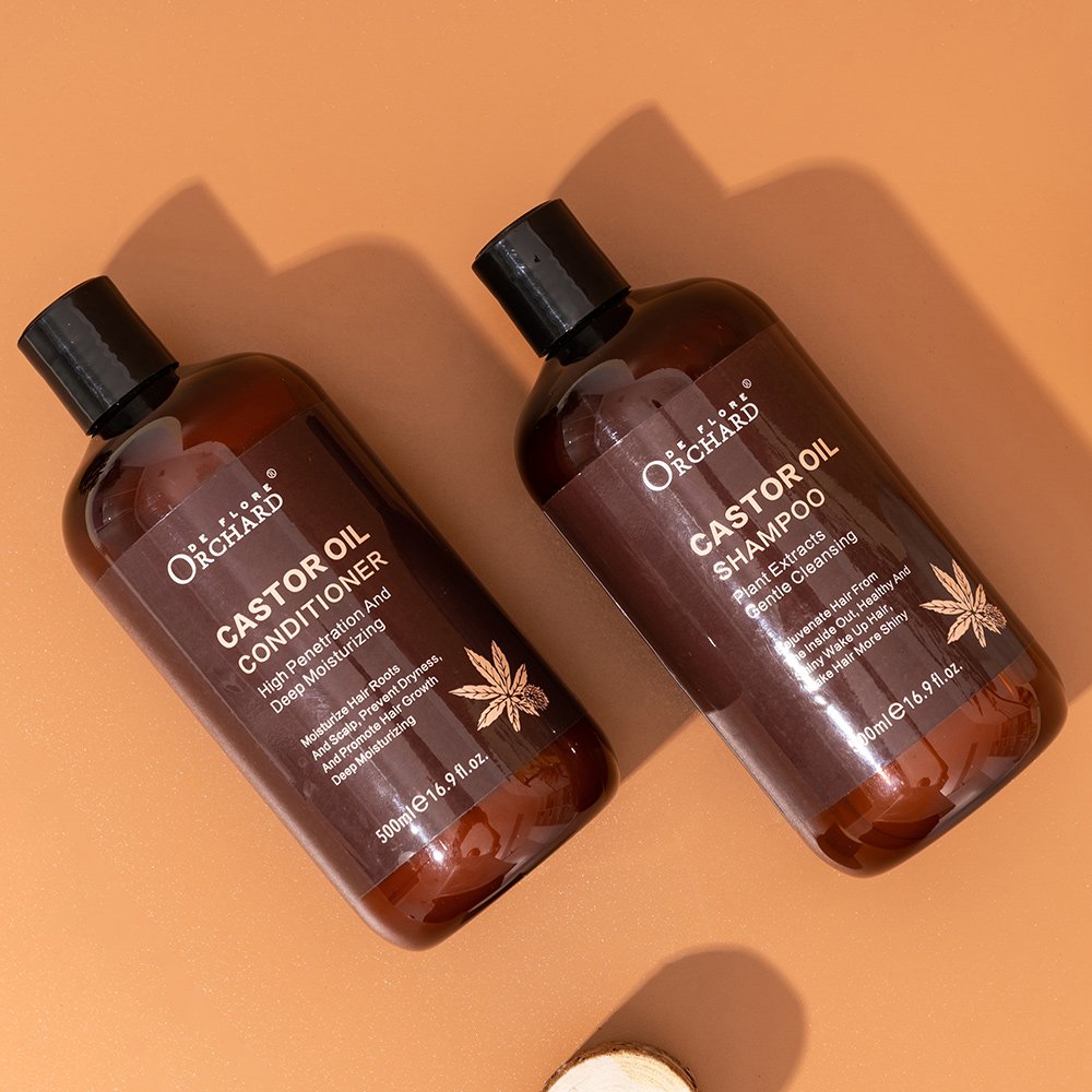 OEM Private Label Gentle Hair Care Cleansing And Deep Moisturizing Castor Oil Shampoo And Conditioner