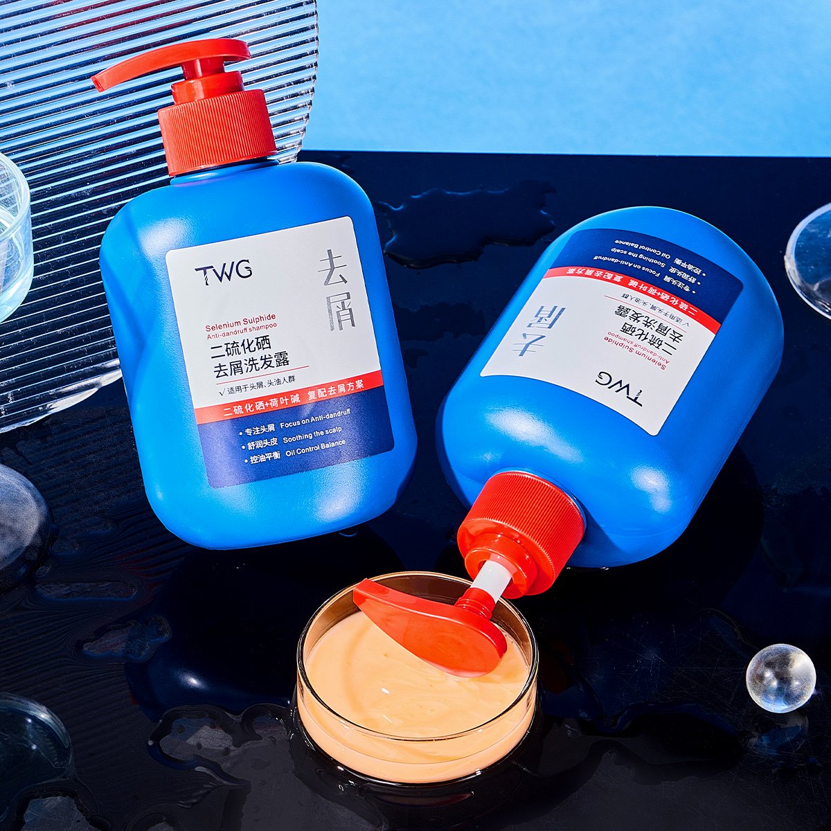 TWG Shampoo for Dandruff Hair Oil Control Hair Care Products Hair Clean Anti Itching Disulfide Anti Dandruff Shampoo