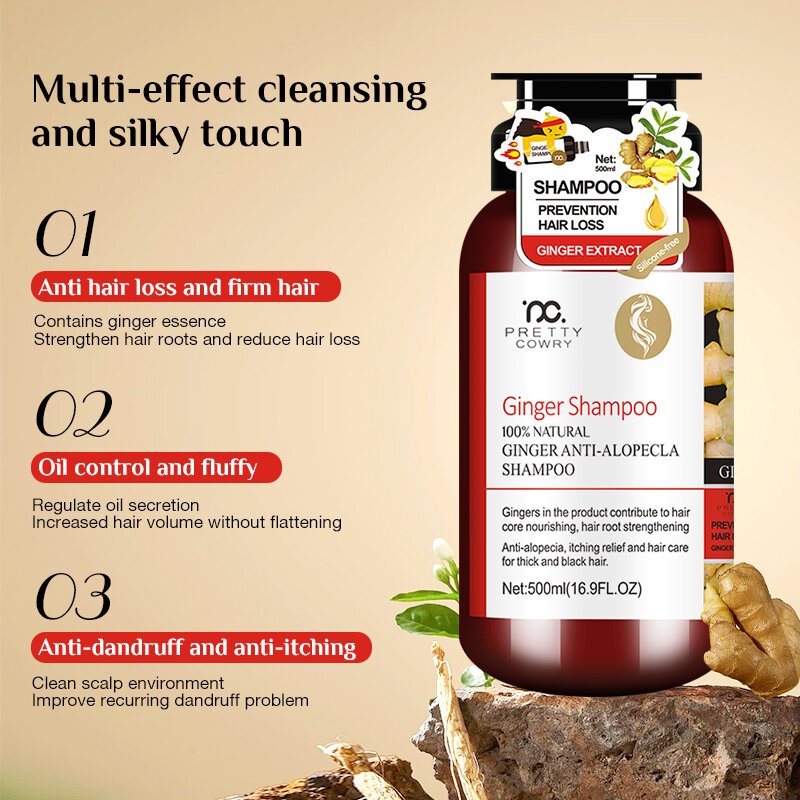 Pretty Cowry Fluffy Anti Dandruff Shampoo Natural Refreshing Clean Oil Control Shampoo