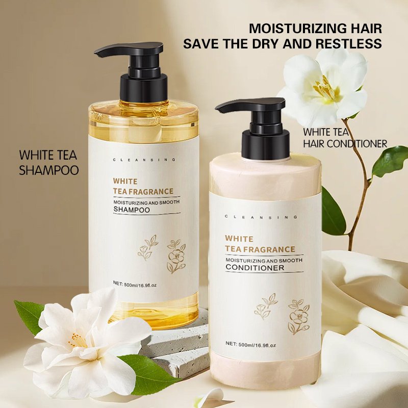 500ml Camellia Shampoo and Conditioner Set Sulfate Free Organic Formula Nourishing Strengthening Dandruff Removal Fixes Hair