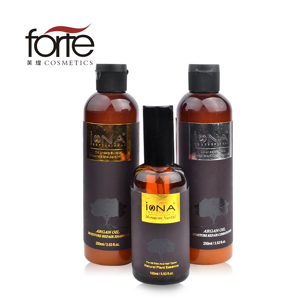 Iona Brand Name Repair Damaged Hair Argan Oil Hair Shampoo Conditioner Curly Hair Products Female Care