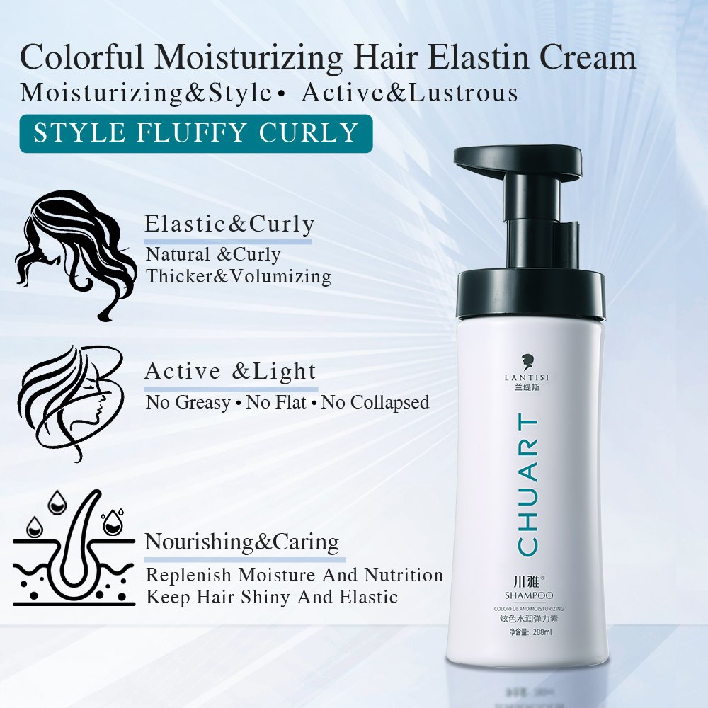 Professional curly hair products hair care curly elastine shampoo, conditioner and hair mask sets