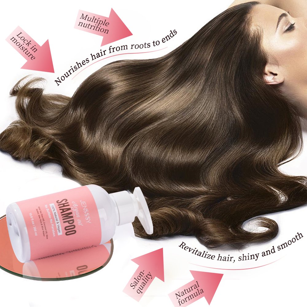 Wholesale natural hair care product anti loss tea tree sulfate free rice water Argan oil organic shampoo hair growth shampoo
