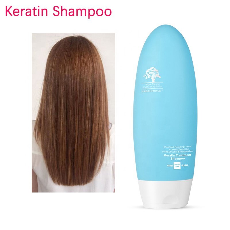 Hair treatment vitamins wheat keratin shampoing san sulfat no salt brazilian protein hair straightener shampoo