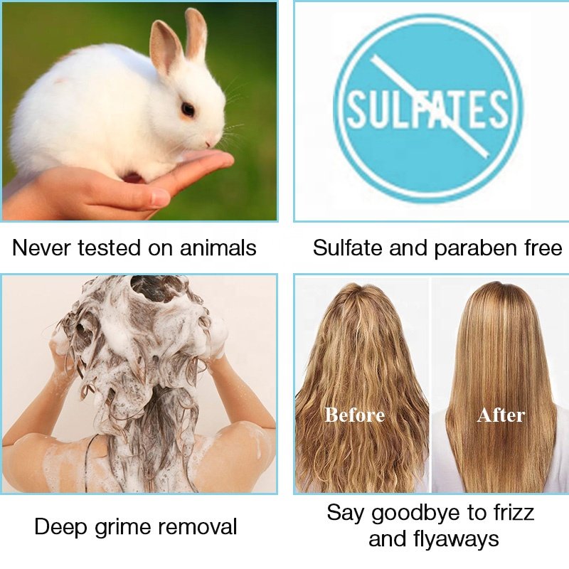 Hair treatment vitamins wheat keratin shampoing san sulfat no salt brazilian protein hair straightener shampoo