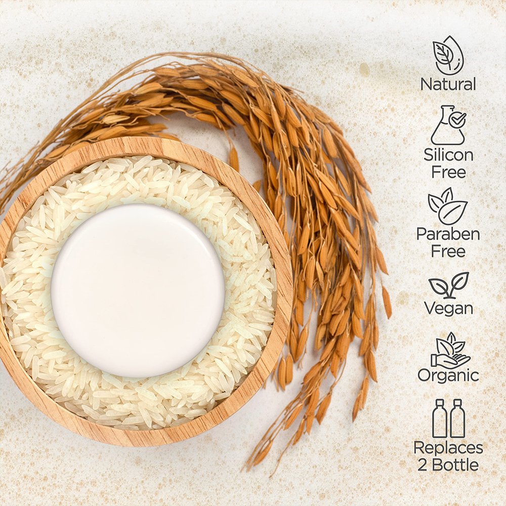Eco Friendly Rice Water Shampoo Hair Shampoo Soap 100% Rice Water Shampoo Bar